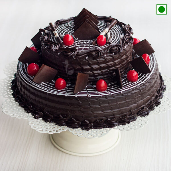 Chocolate truffle vegeterian cake floweraura 1