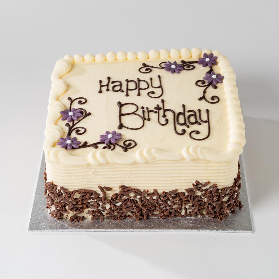 Vanilla Square White Forest Cake, For Birthday Parties, Packaging Type: Box