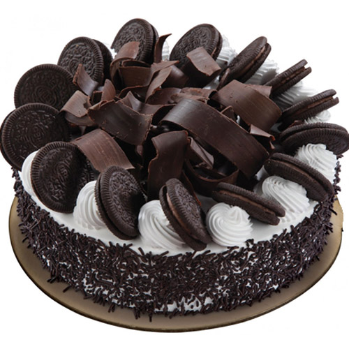 chocolate cake by round oreo
