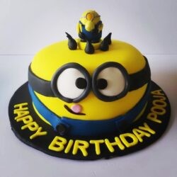 Fondant Minion Cake