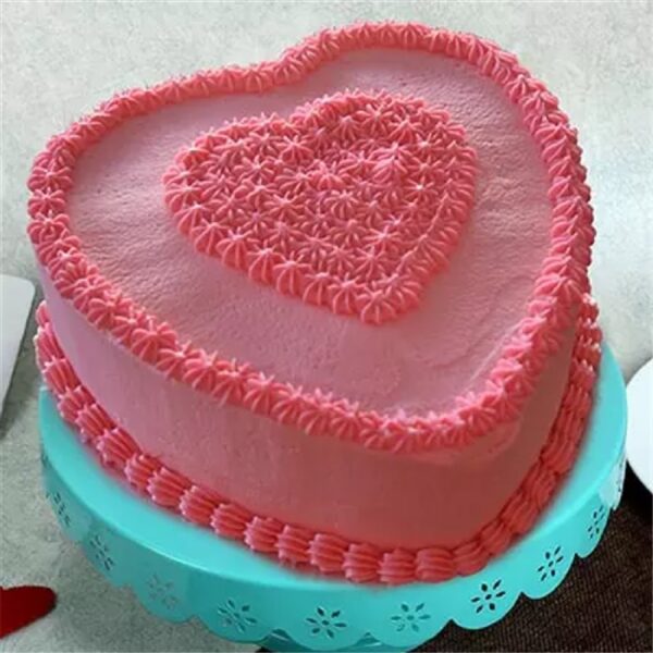Double Strawberry Heart Shape Cake