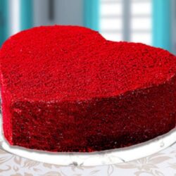 Red Velvet Heart Shape Cake