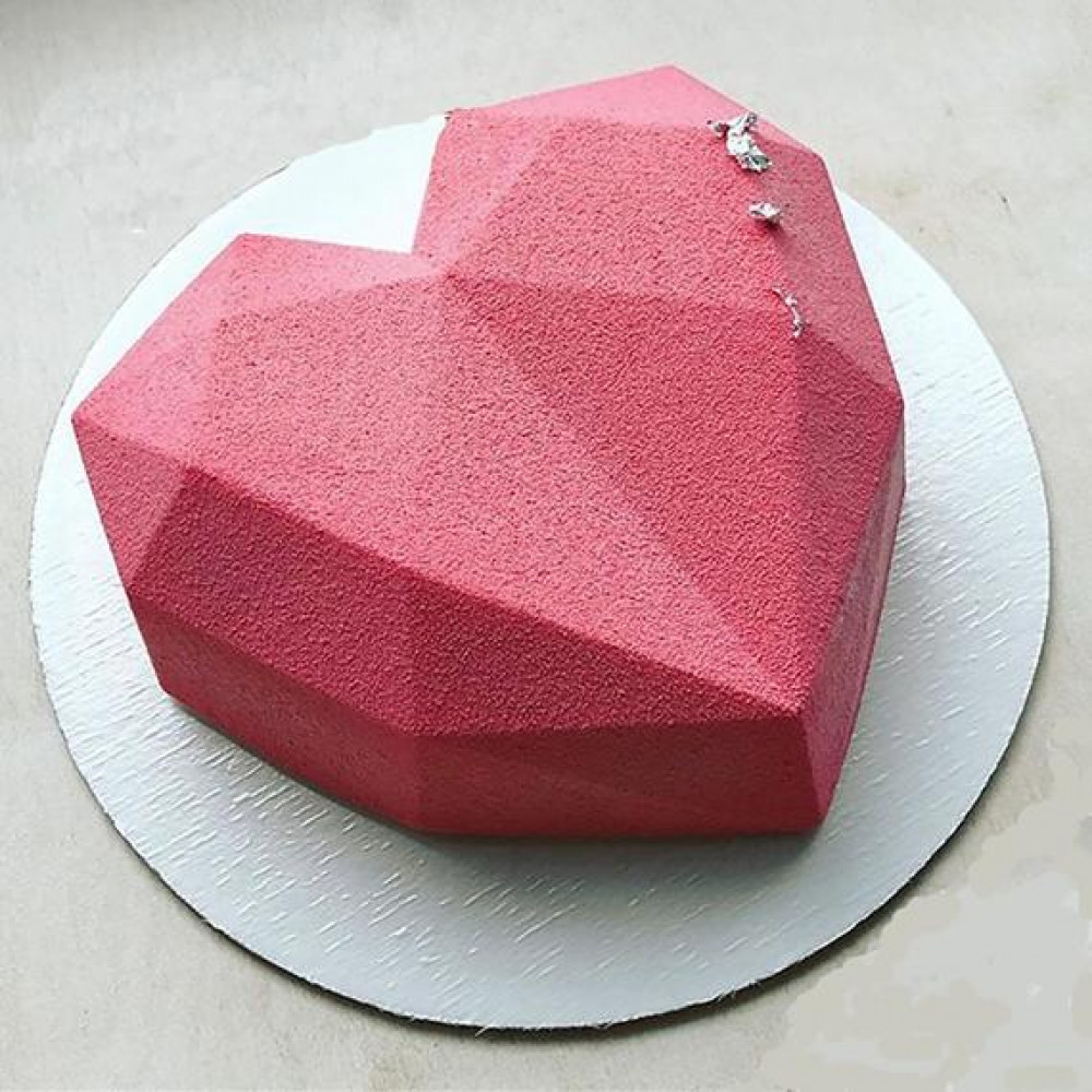 Heart Shape Pink Pinata Cake