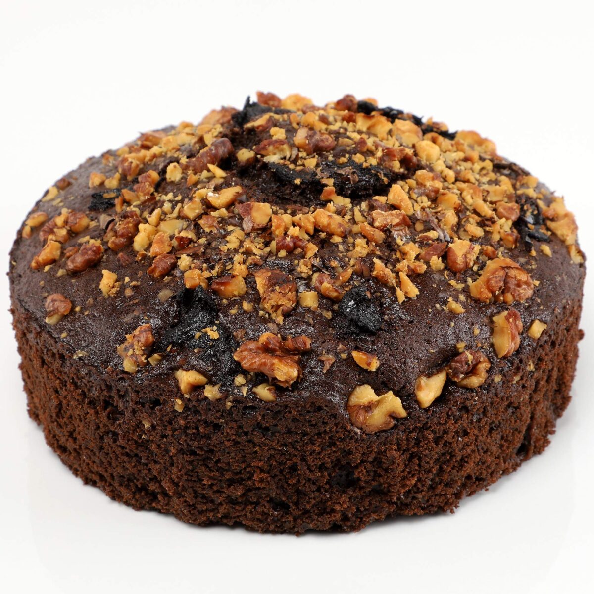 Chocolate Walnut Plum Cake
