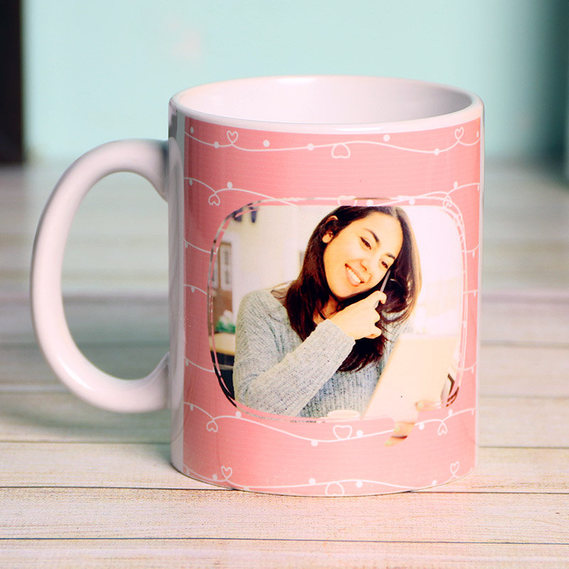 personalised coffee photo mug