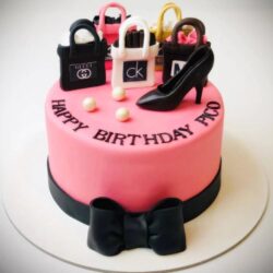 Shopping Theme Fondant Cake for Her