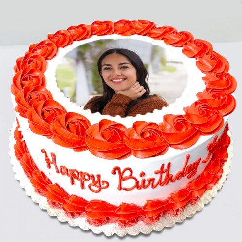 Happy Birthday Photo Cake for Girls