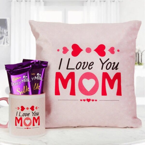 Customized Lovely Pillow & Mug Combo For Mom