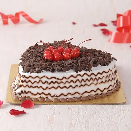 Black Forest Heart Shape Cake