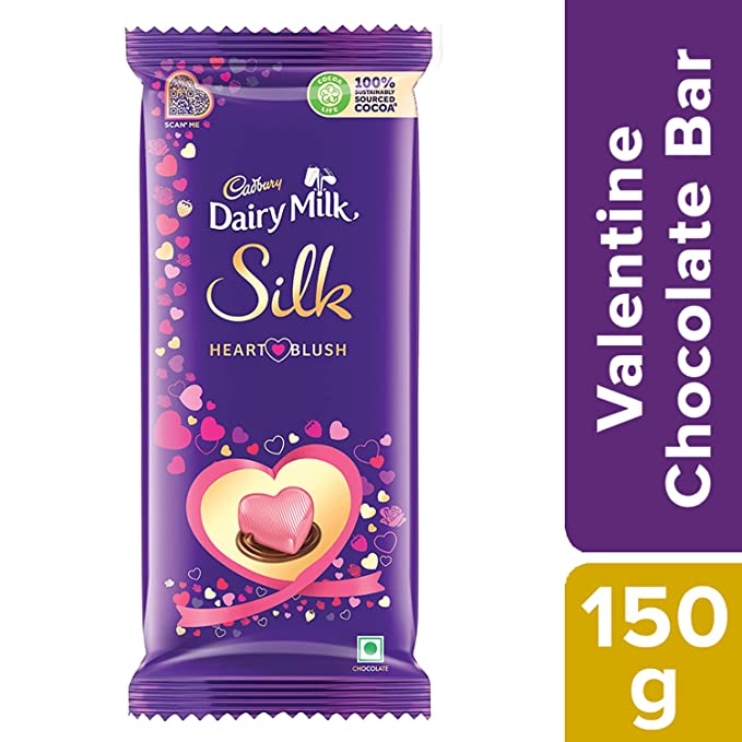 Cadbury Dairy Milk Silk Valentine Heart Blush Chocolate Bar 150 g 1