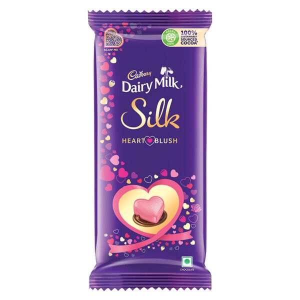 Cadbury Dairy Milk Silk Valentine Heart Blush Chocolate Bar, 150 g