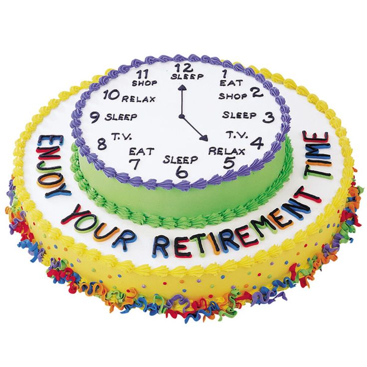 Two Tier Retirement Cake