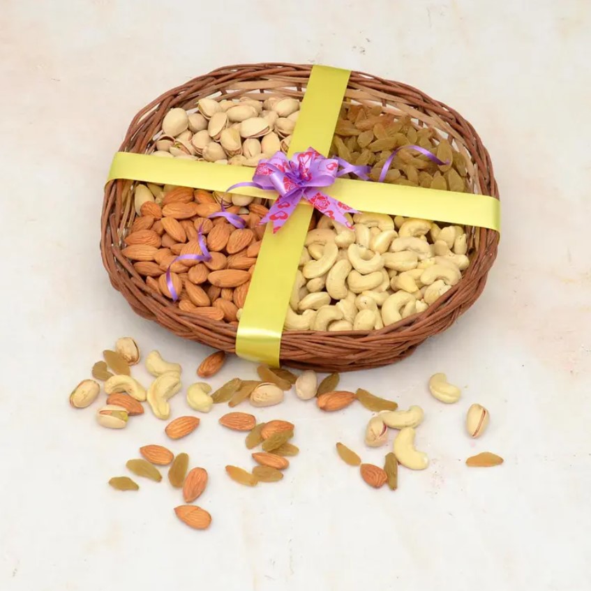 Mix Dry Fruit Basket For Diwali WishingCart