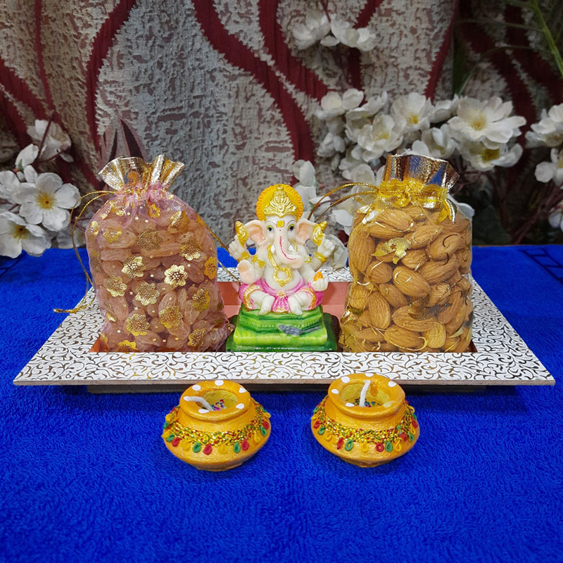 Ganesha Idol With Dry Fruit For Diwali WishingCart