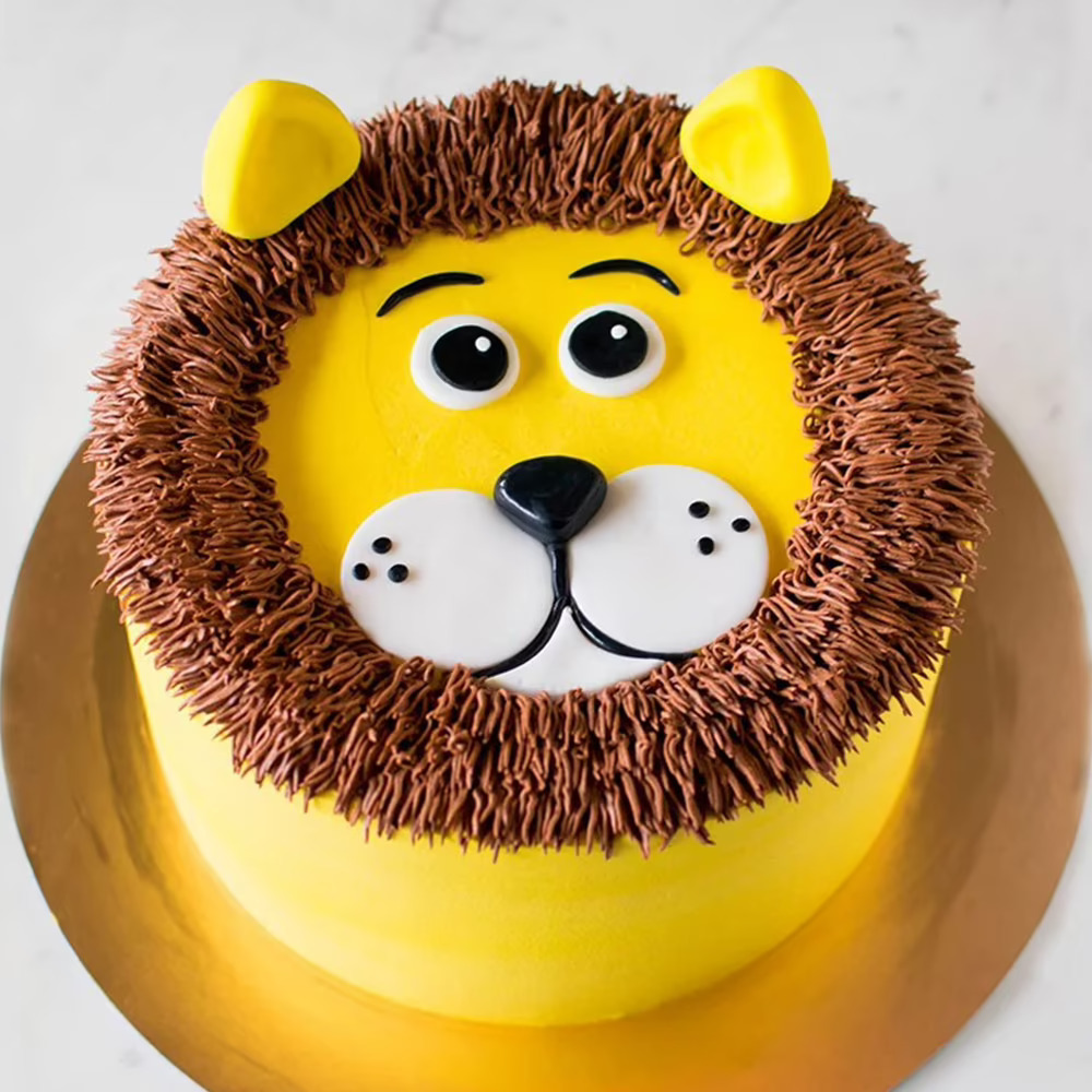 Cute Lion Theme Cake