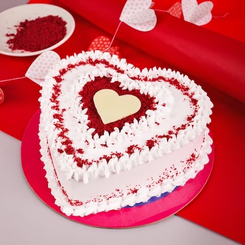 Heart Shape Red Velvet Cake