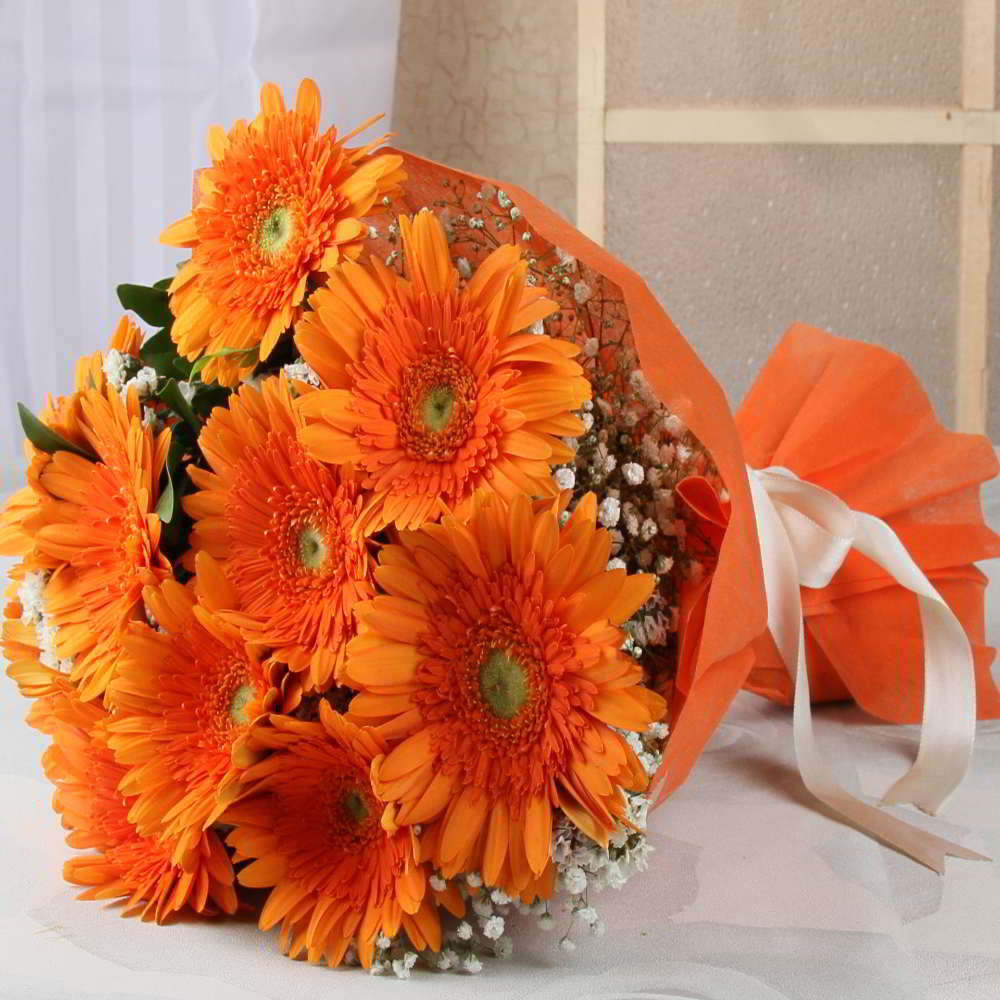 Lovely Bunch Of Orange Gerberas