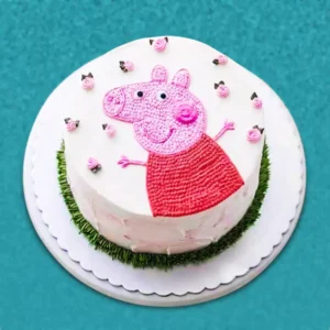 cute peppa theme cake