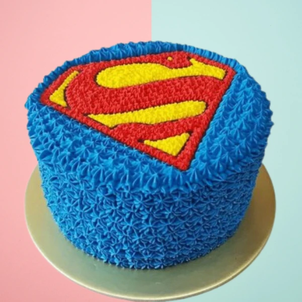 superman theme cake