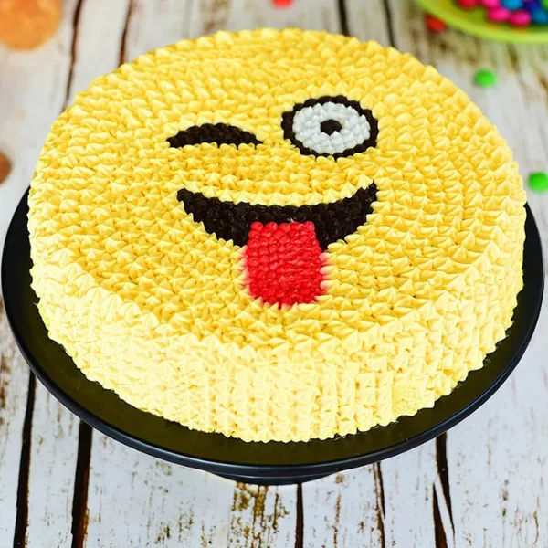 Winking Emoji Cake